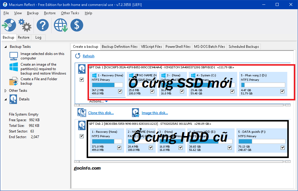 chuyển Windows bản quyền sang ổ SSD - hình 1