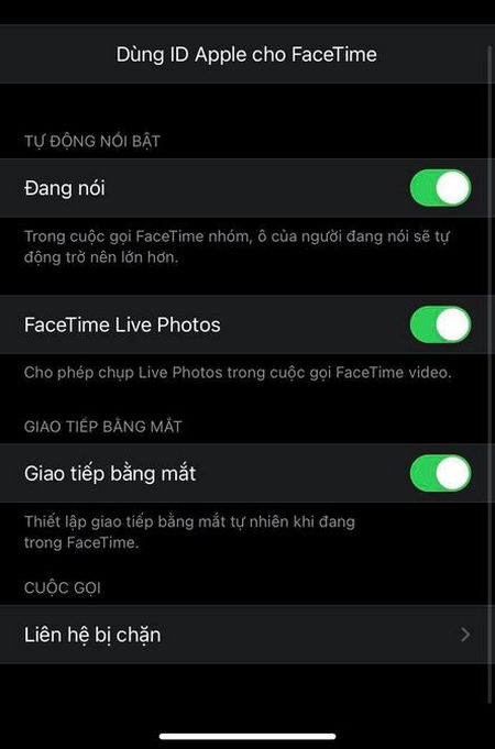 chặn FaceTime