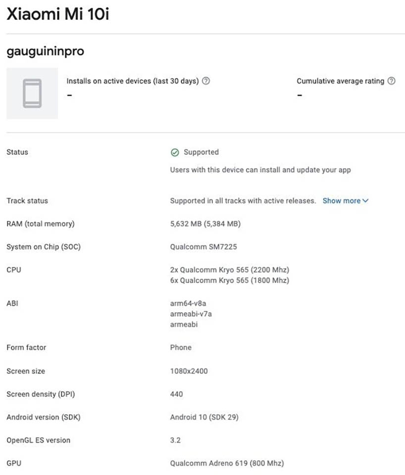 Xiaomi Mi 10i