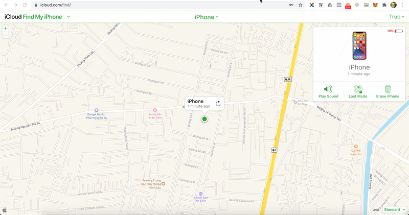 Kích hoạt tính năng dò tìm iPhone khi thất lạc