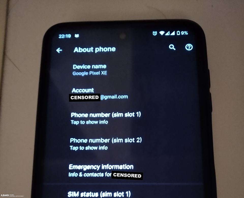 Thông tin Google Pixel XE (ảnh 2)