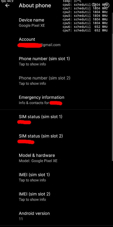 Thông tin Google Pixel XE (ảnh 4)