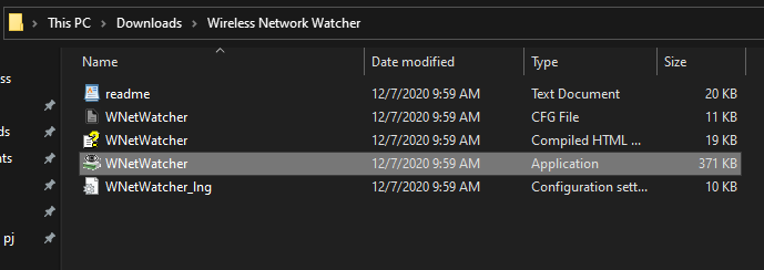mở wireless network watcher