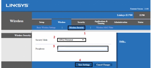 cách đổi mật khẩu WiFi Linksys