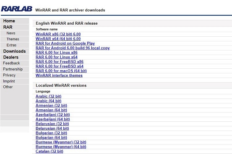 Cập nhật WinRAR mới