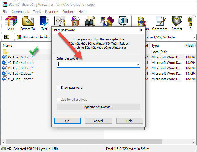 Giải nén bằng WinRAR