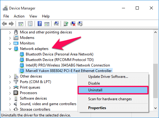 cài đặt network adapter