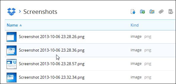 lưu ảnh chụp màn hình trên dropbox