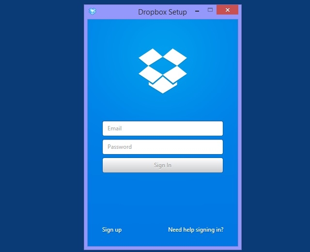 đăng nhập dropbox phiên bản máy tính