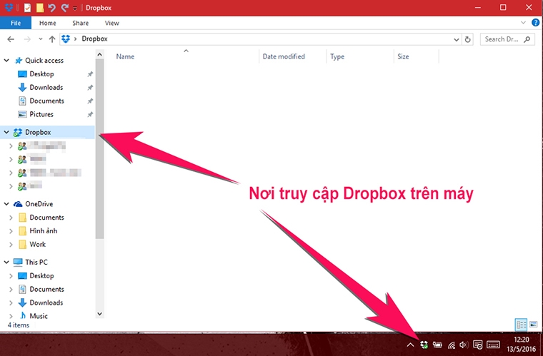dropbox trên máy tính