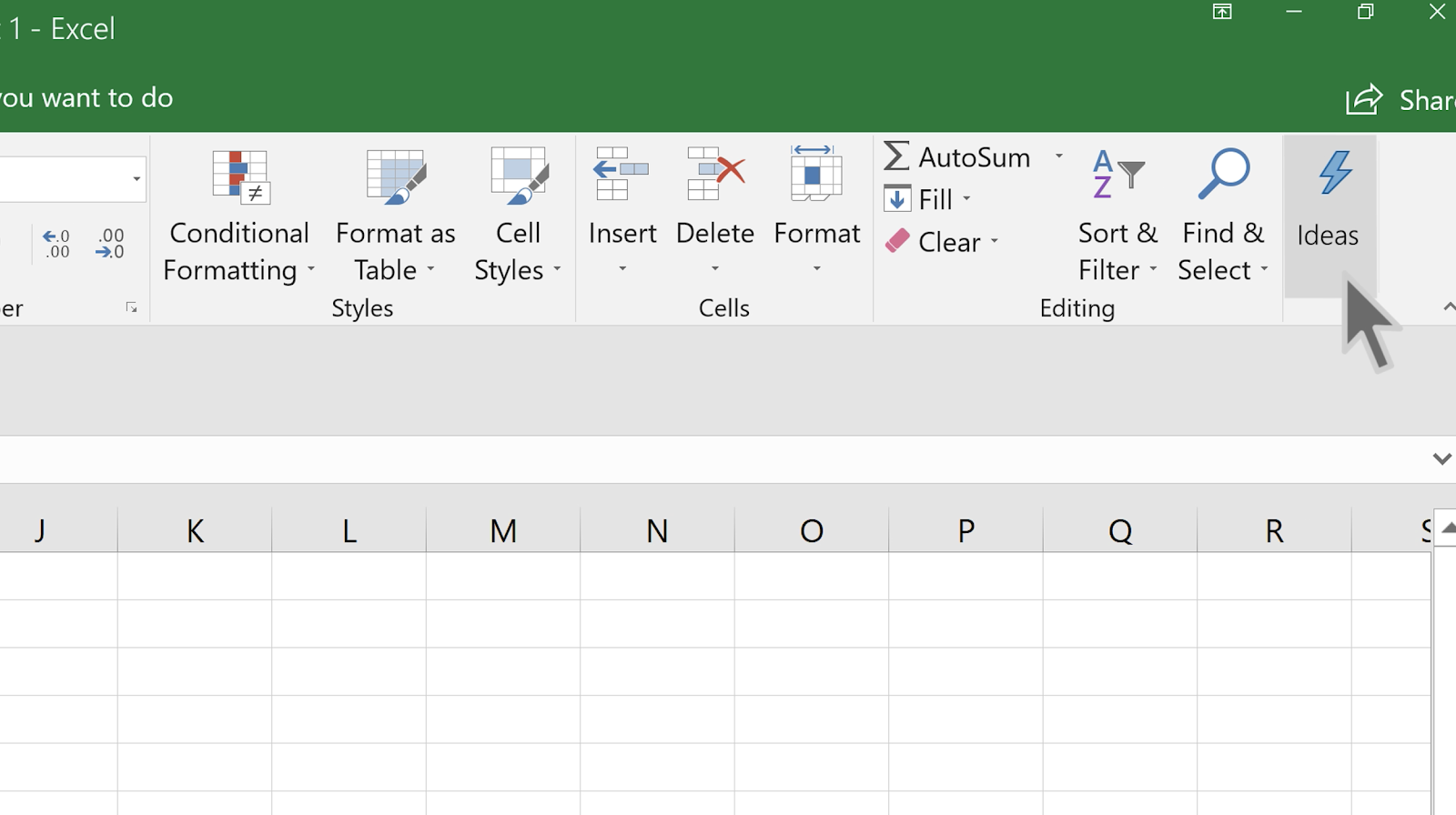 tính năng Ideas trong Excel
