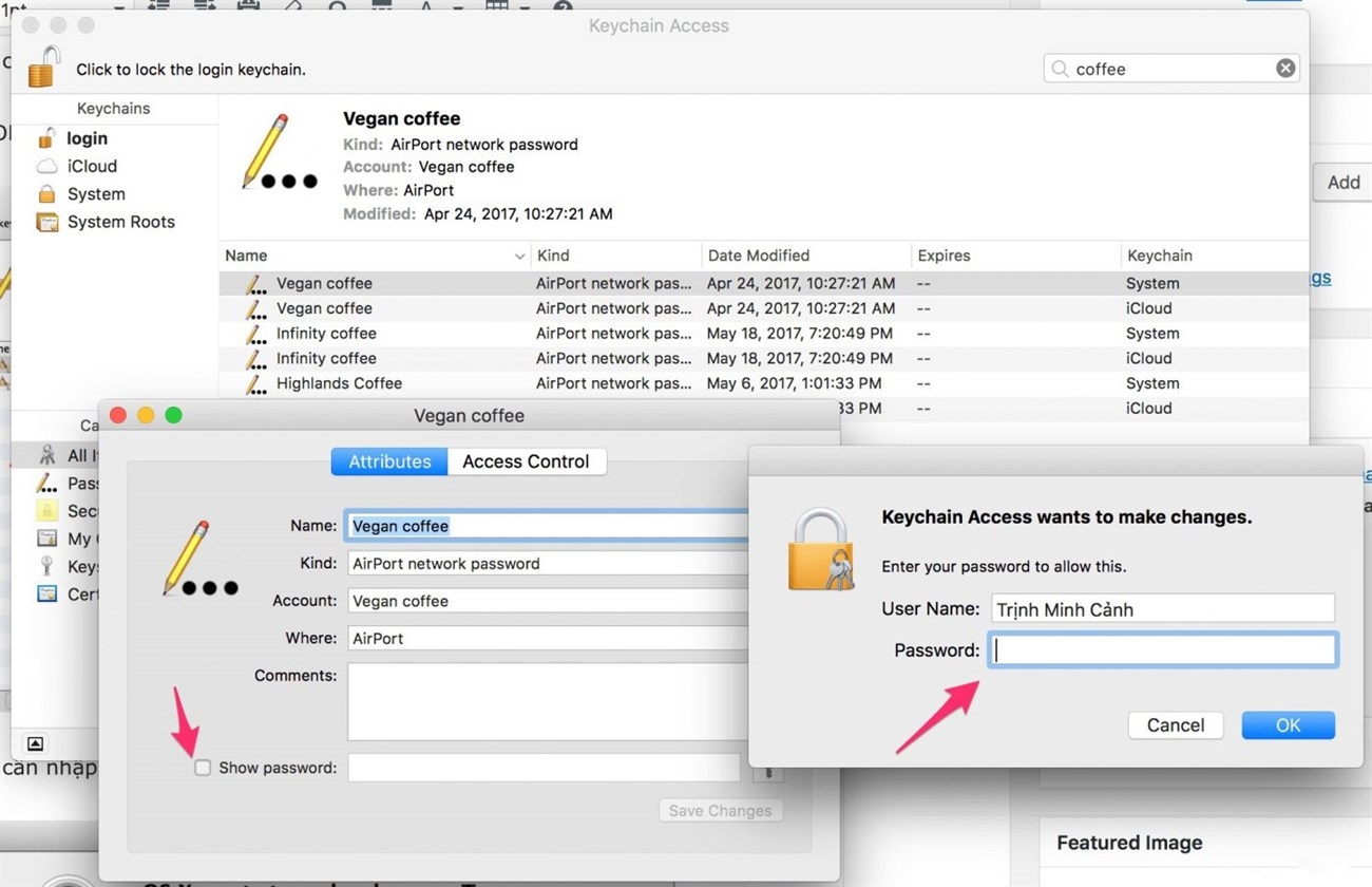 xem mật khẩu wifi đã kết nối trên macos - hình 4