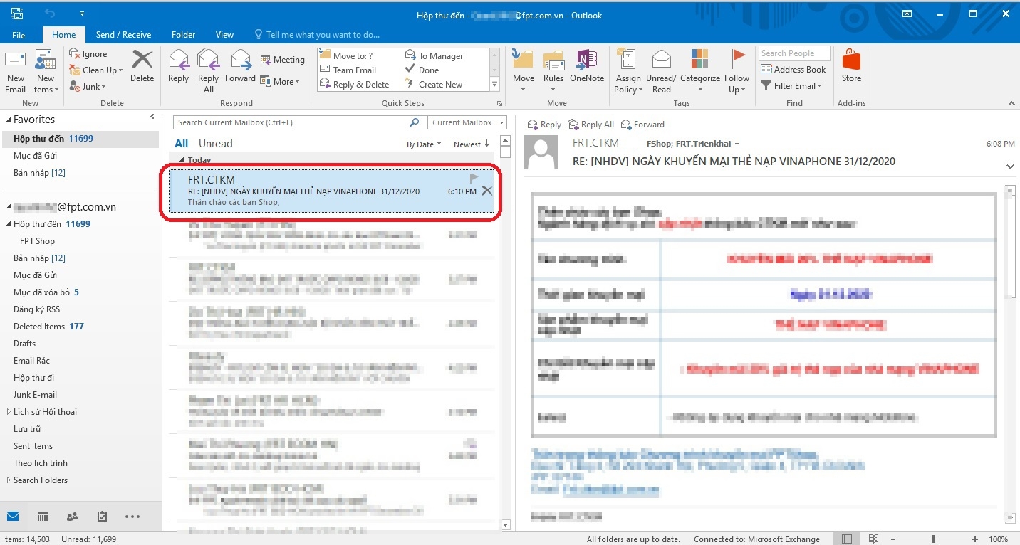 Cách tạo thư mục và chuyển email vào thư mục trong Outlook