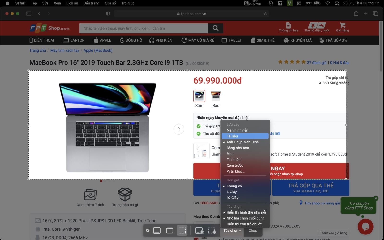 Chụp ảnh màn hình MacBook 7