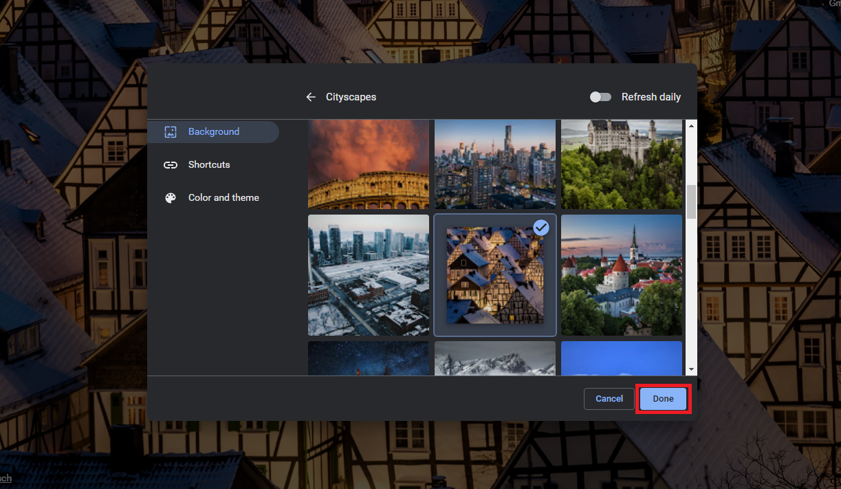 Cách thay đổi hình nền trên Google Chrome