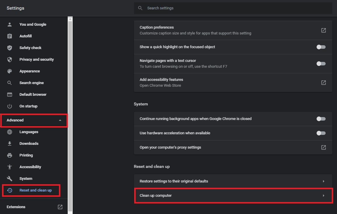 Cách chặn trang web tự mở trên Chrome 5