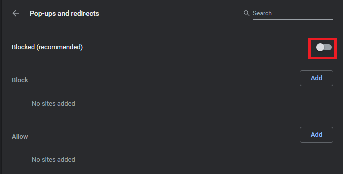 Cách chặn trang web tự mở trên Chrome - Bước 4