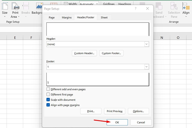 Tổng hợp 5 cách đánh số trang trong Excel (hình 10)