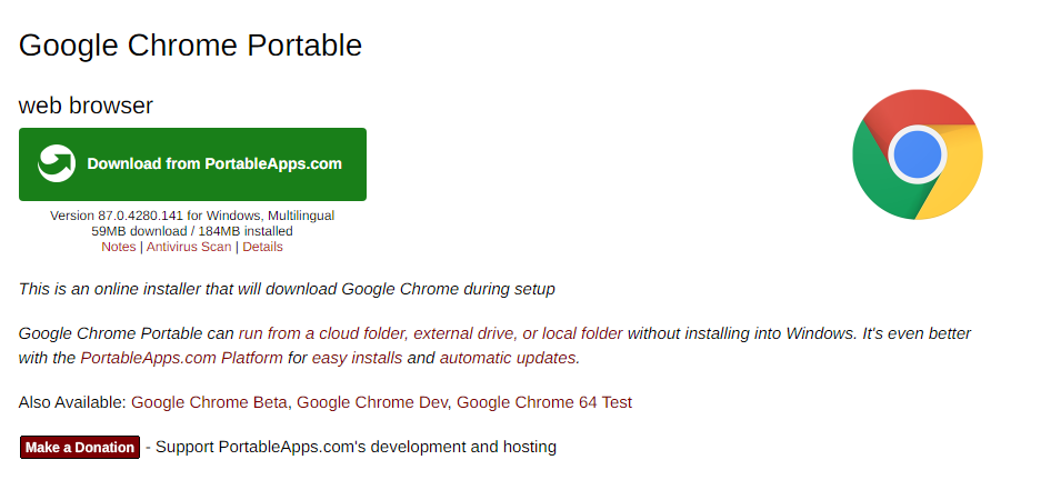 Google Chrome Portable