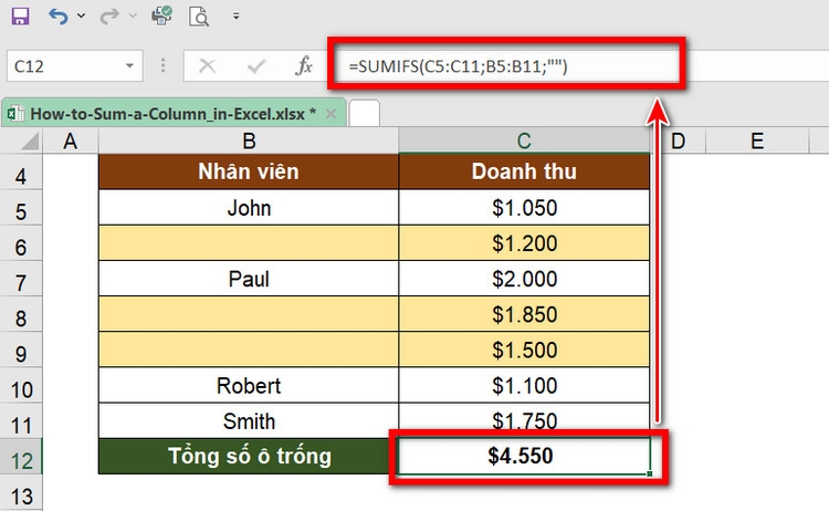 12 cách tính tổng trong Excel không phải ai cũng biết (11)