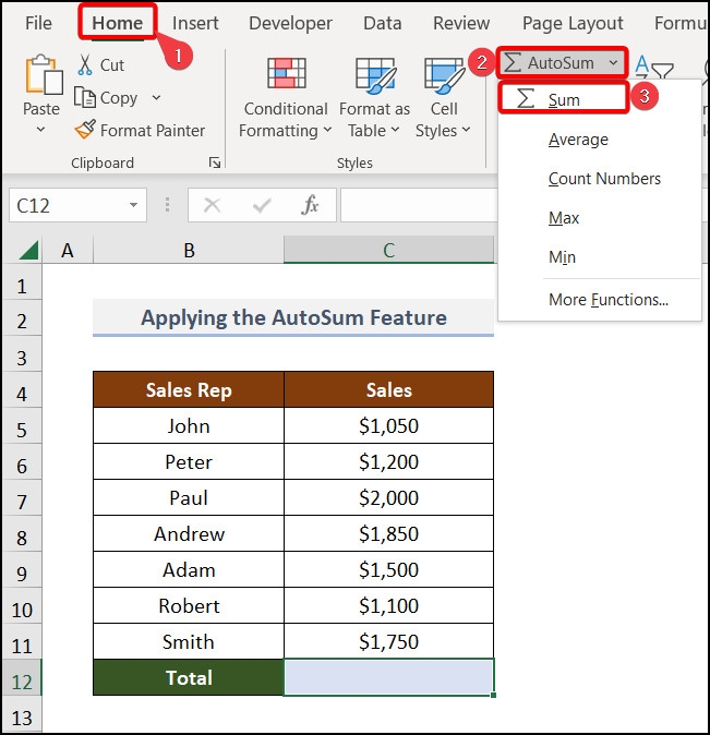 12 cách tính tổng trong Excel không phải ai cũng biết (3)