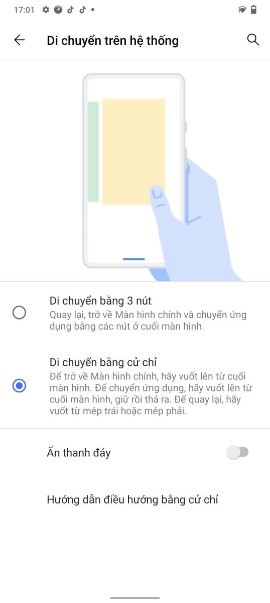Tính năng di chuyển trên hệ thống của vivo Y51 Tính năng di chuyển trên hệ thống của vivo Y51