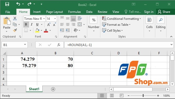 Và num_digits là số âm