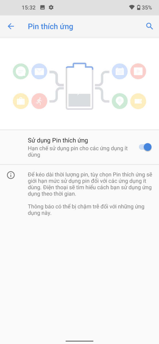Kích hoạt Pin thích ứng trên Nokia 5.4