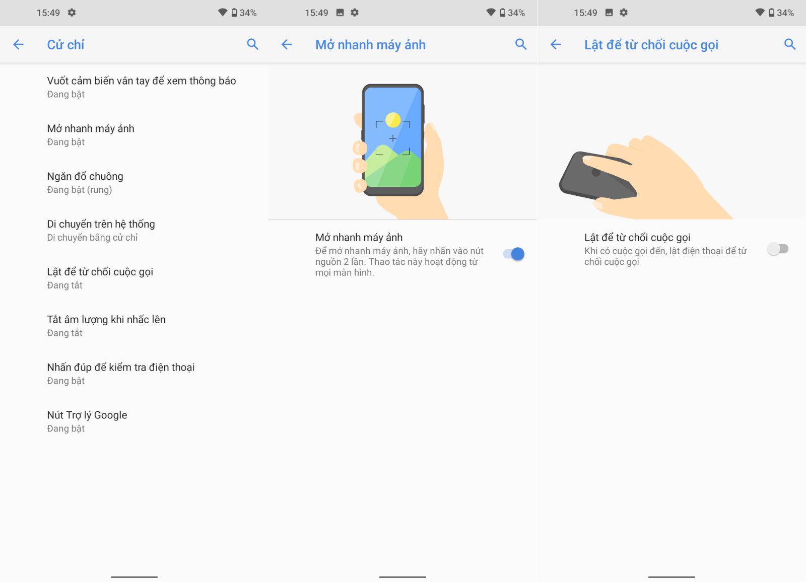 Những cử chỉ thông minh trên Nokia 5.4