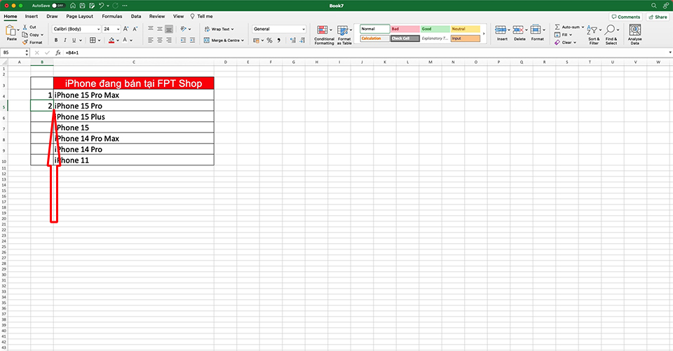Đánh số thứ tự trong Excel bằng câu lệnh (ảnh 2)