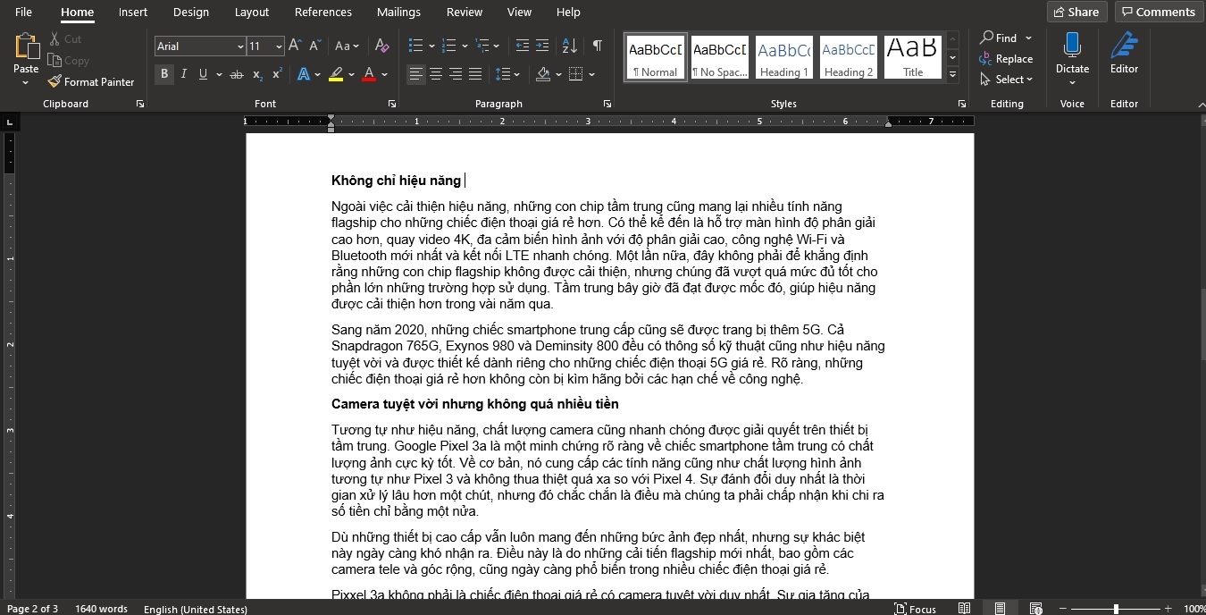 Cách đánh số trang trong Microsoft Word