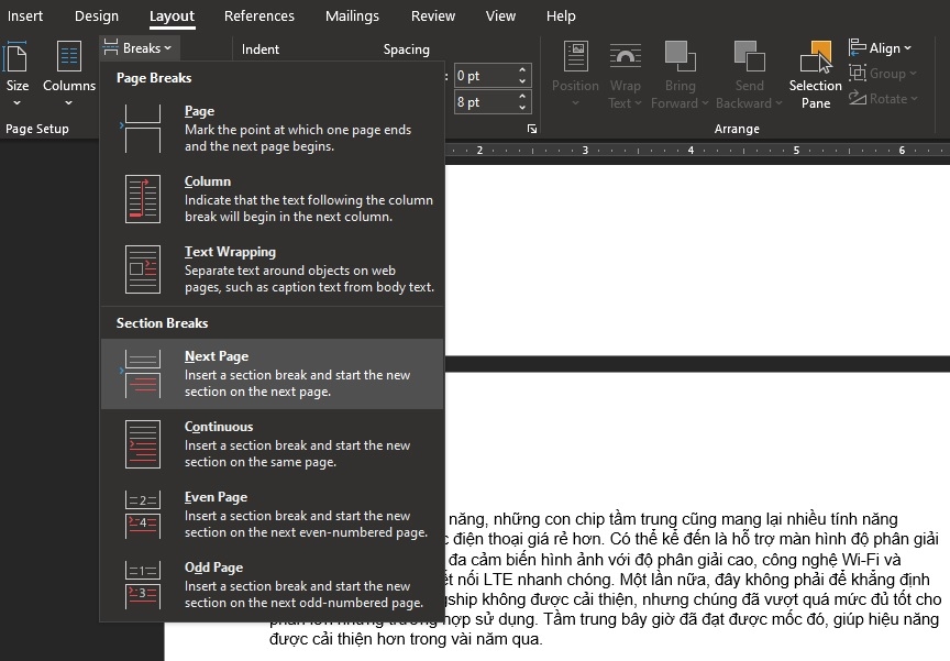 Cách đánh số trang trong Microsoft Word