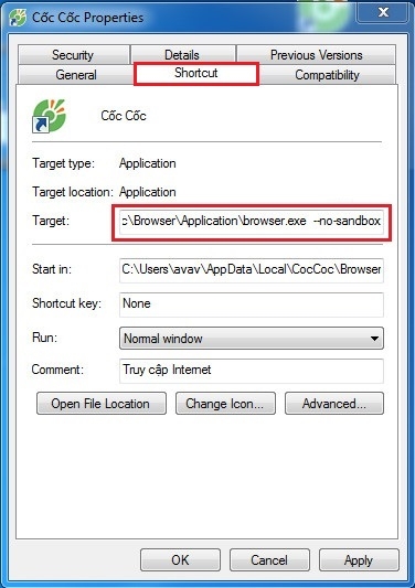 Cách sửa lỗi Cốc Cốc bị lỗi “Ôi, Hỏng!” (Aw, Snap) 2