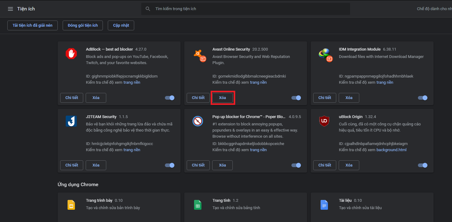 Cách xử lí khi Chrome bị dính virus quảng cáo 2