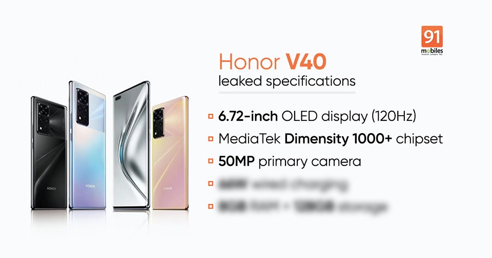 Thông số Honor V40 Thông số Honor V40