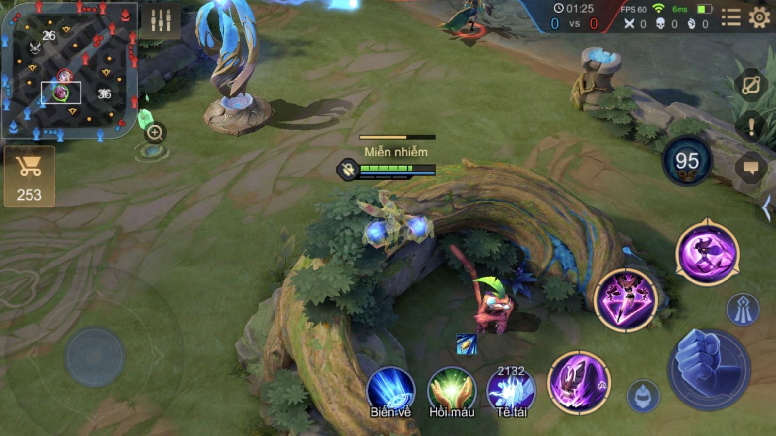 Các tường đá và địa hình trong bản đồ