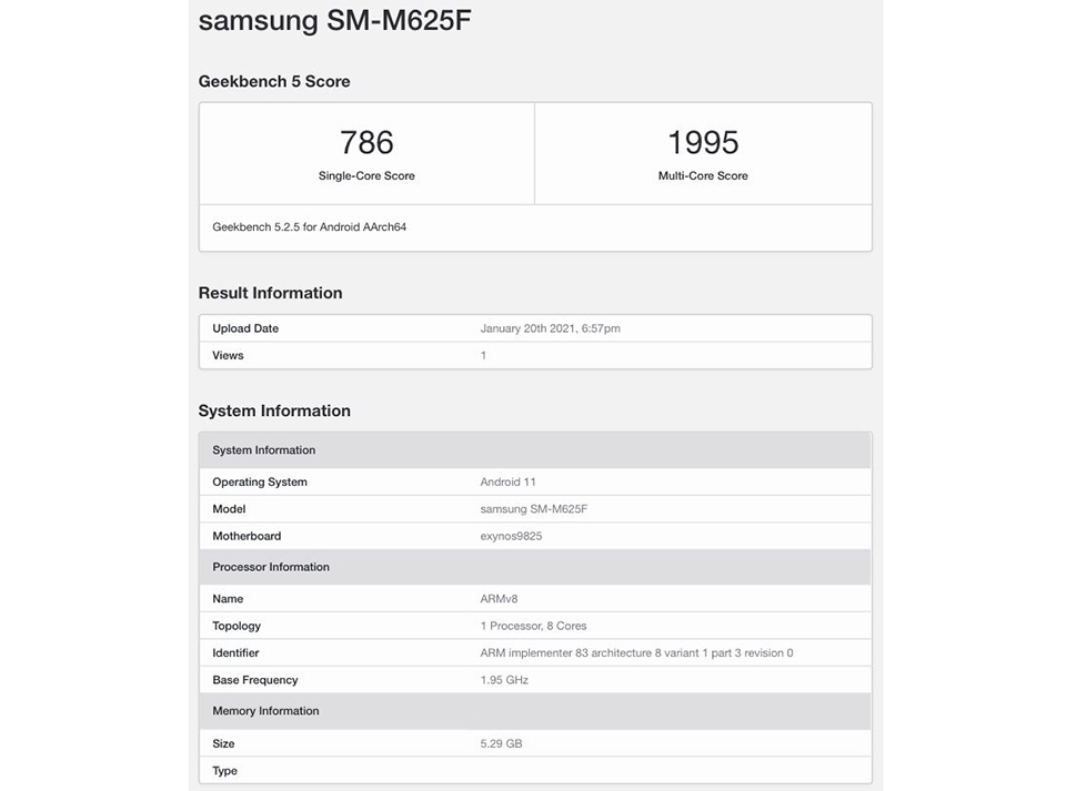 Galaxy M62