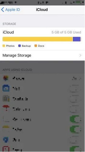 Đảm bảo rằng bạn có đủ dung lượng iCloud