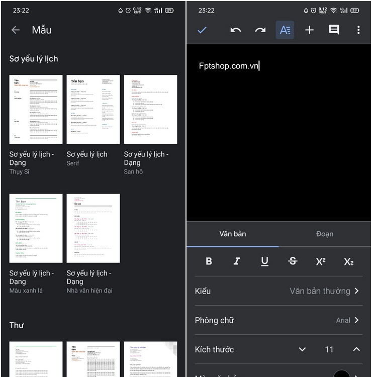 ung dung van phong cho android