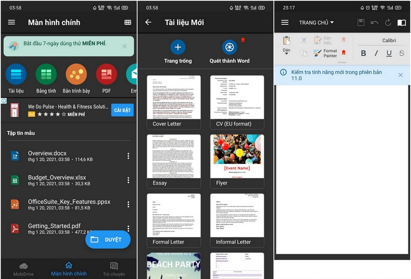 ung dung van phong android