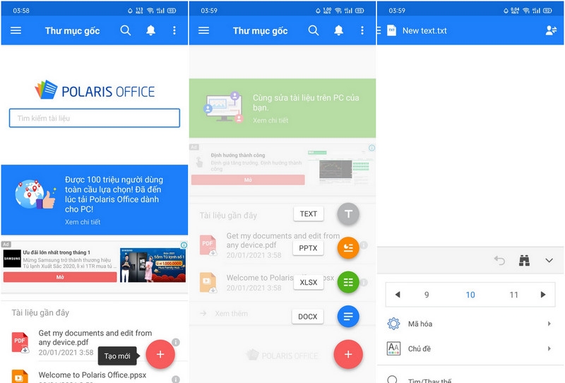 ung dung van phong tren android