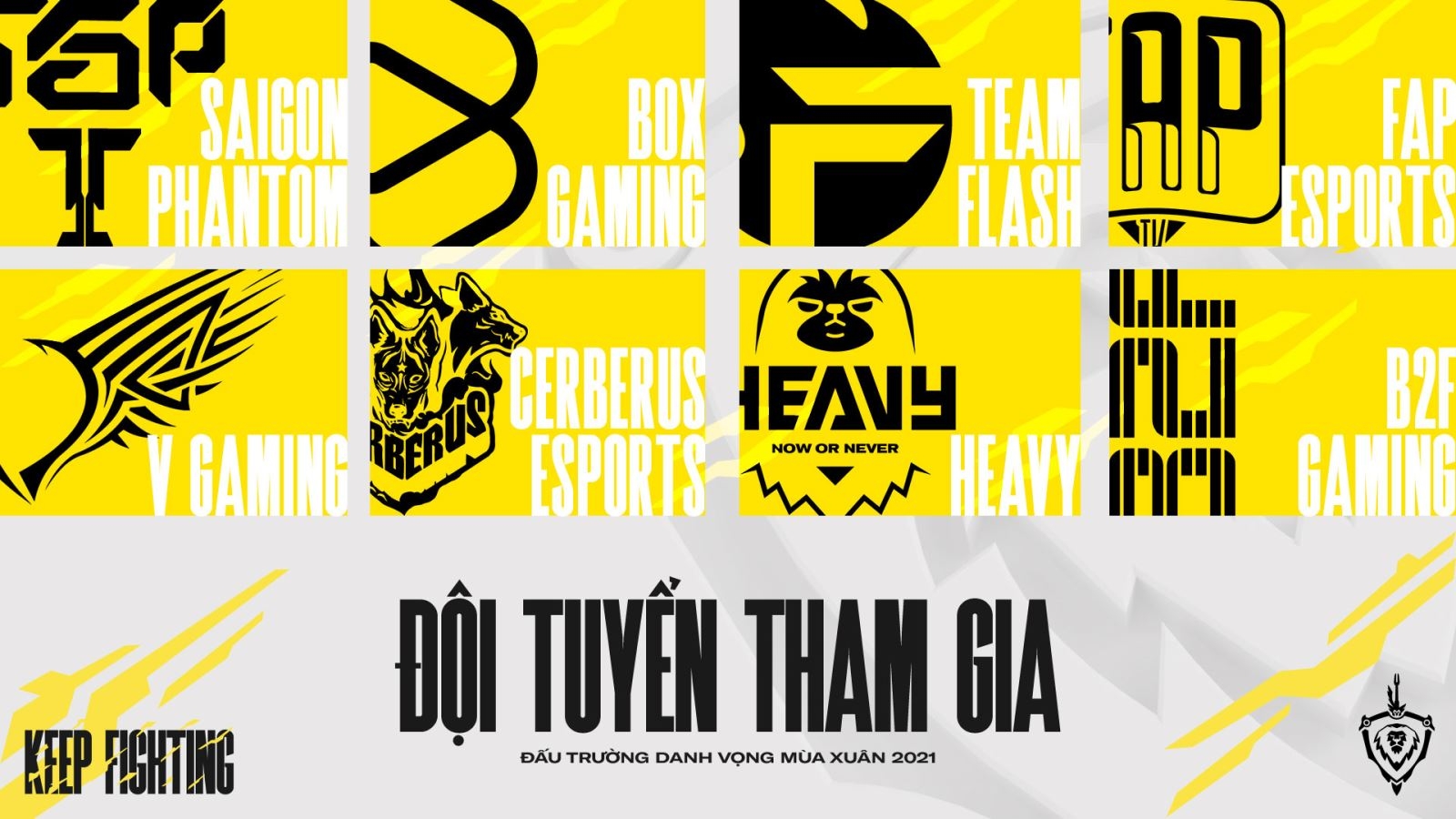 Đội tuyển tham gia Đấu Trường Danh Vọng 2021