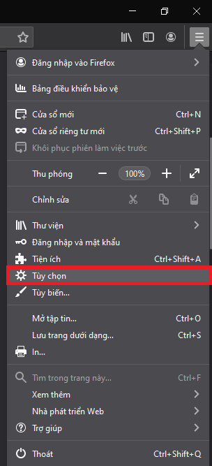 Hướng dẫn cách xóa cache trên Firefox - Bước 1