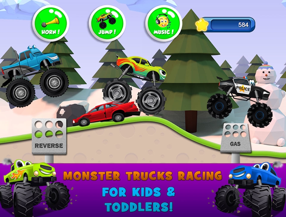 Monster Trucks Game for Kids 2