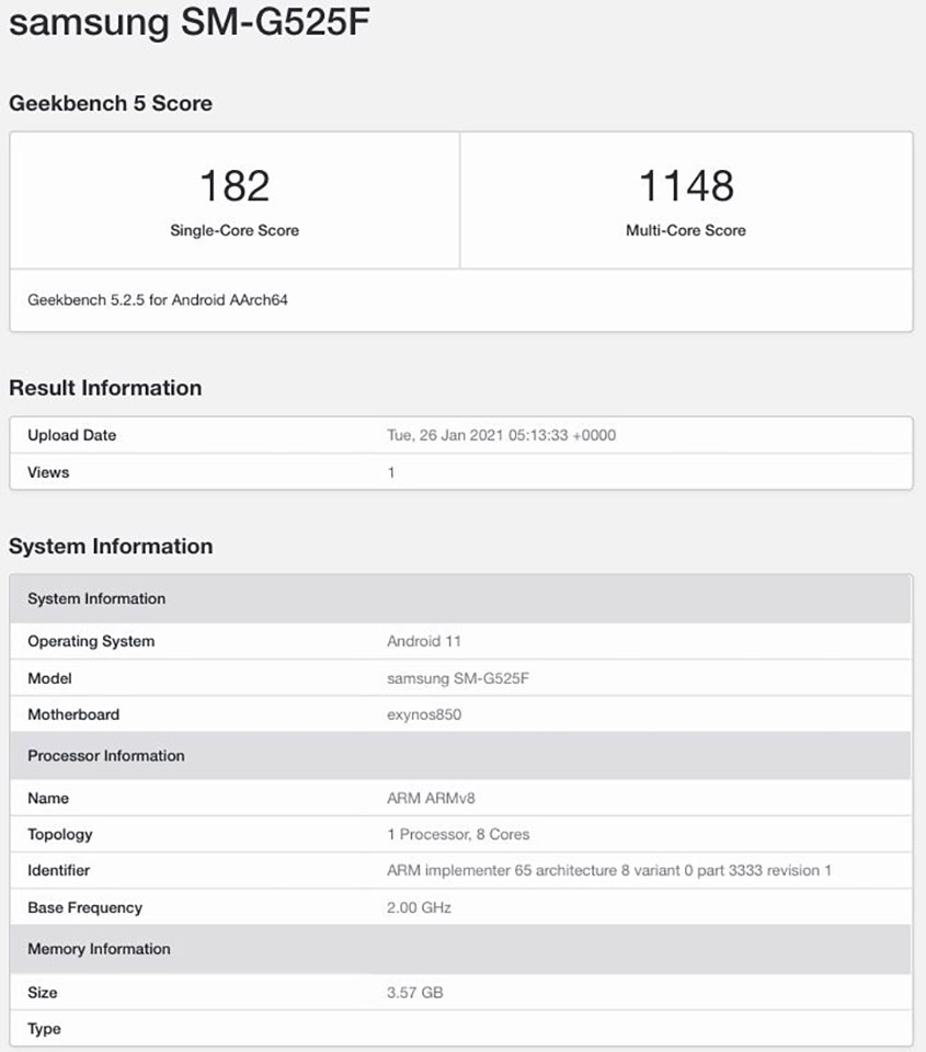 Samsung Galaxy XCover 5 được phát hiện trên Geekbench