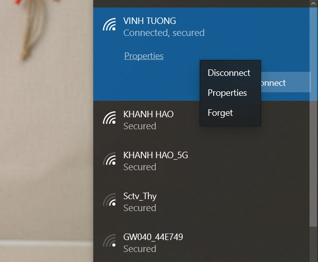 Quên wifi