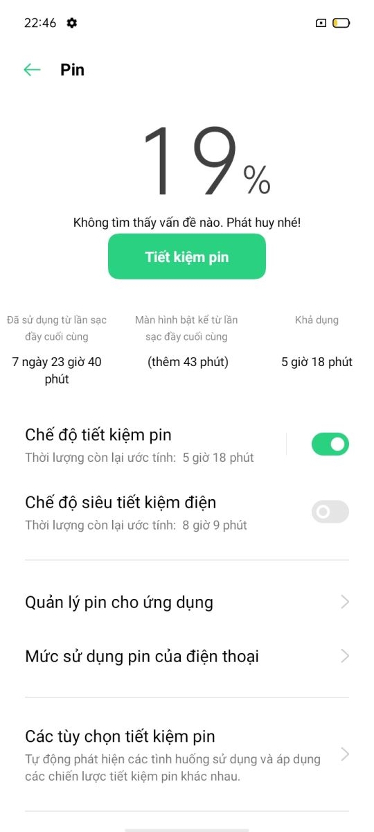 OPPO A15s | Tiết kiệm pin OPPO A15s | Tiết kiệm pin