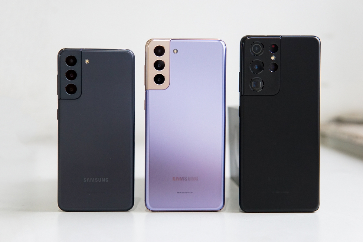 Chùm ảnh so sánh bộ ba Samsung Galaxy S21, S21+, S21 Ultra