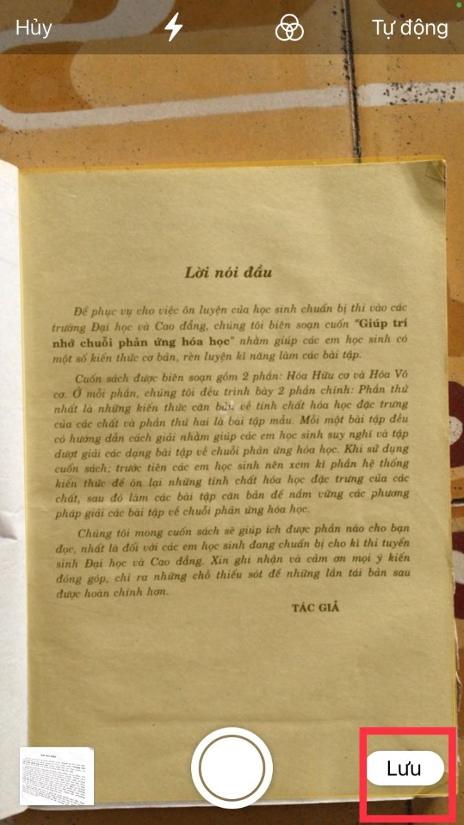 Lưu lại hình ảnh đã scan vào ghi chú