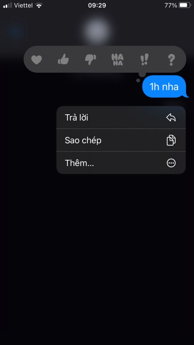 Thả cảm xúc trong iMessage